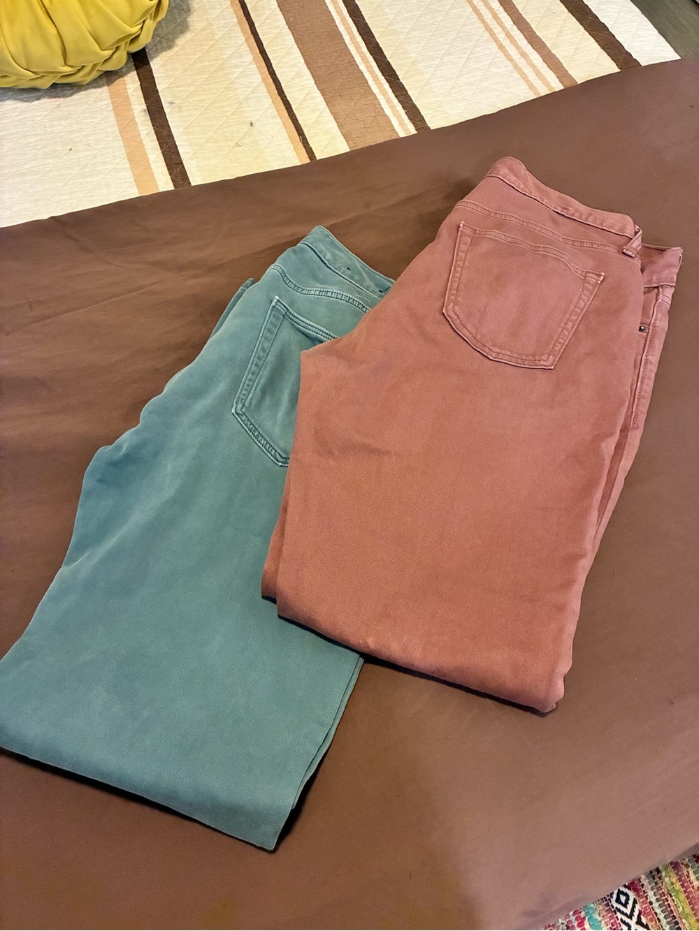 2pairs-Old Navy & Banana Republic Pants in Rose and Blue